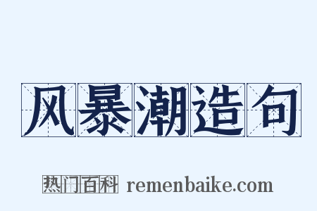 风暴潮造句是什么意思的图片